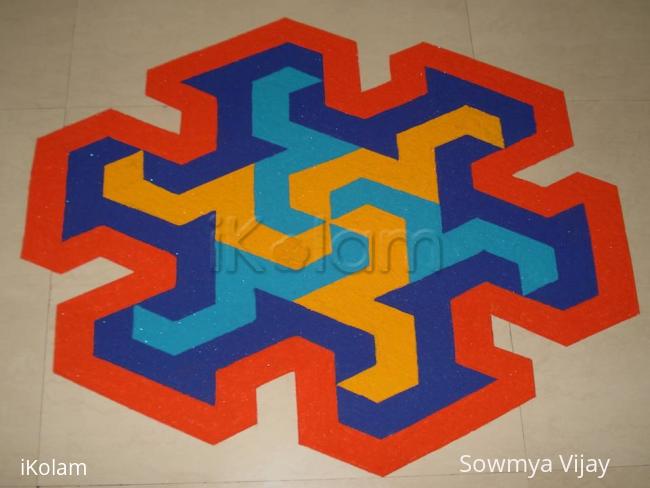 Rangoli: Dotted Kolam Floor version of the Puzzle