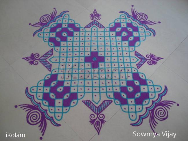 Rangoli: Colour Chikku Kolam Rangoli: Colour Chikku Kolam