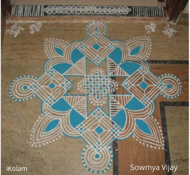 Rangoli: Navaratri Second day kolam