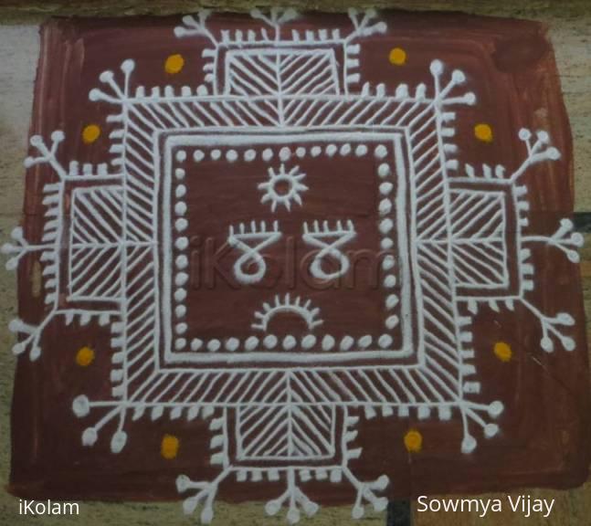 Rangoli: Mandana style kolam Rangoli: Mandana style kolam