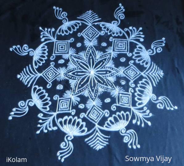 Rangoli: Free Hand Black and white Design Rangoli: Free Hand Black and white Design