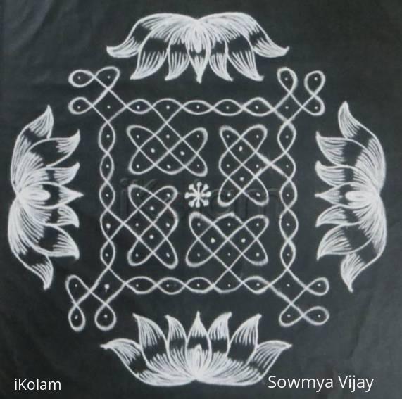 Rangoli: Fusion design in B & W