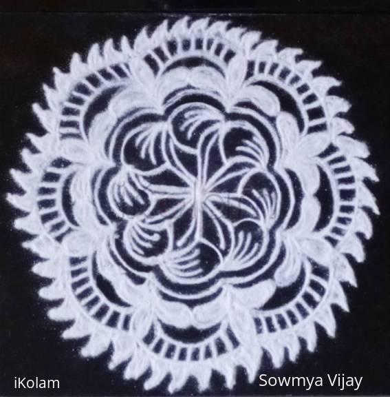 Rangoli: Free Hand design In Black and White