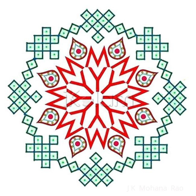 Rangoli: My entry for the Mylapore Kolam Festival Logo contest 