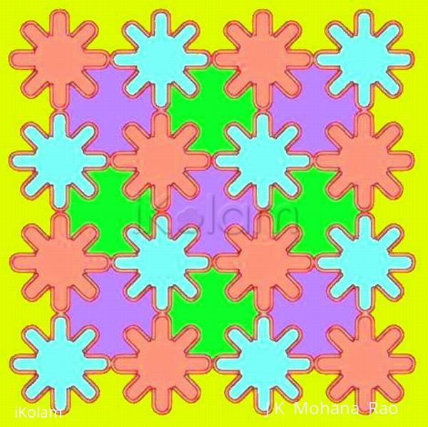 Rangoli: Happy chAMdramAna naMdana saMvatsarAdi - Happy ugAdi - Happy yugAdi - Happy guDhI pADvA !