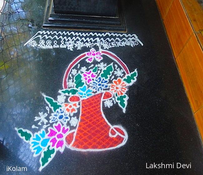 Rangoli: flower basket