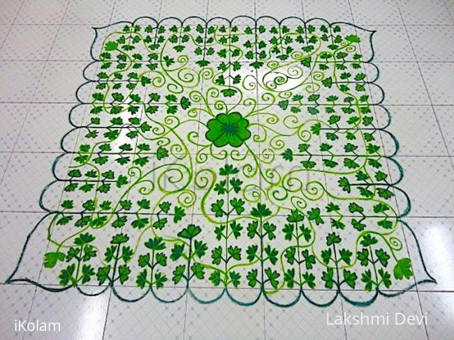 Rangoli:  St.Patrick's day rangoli 