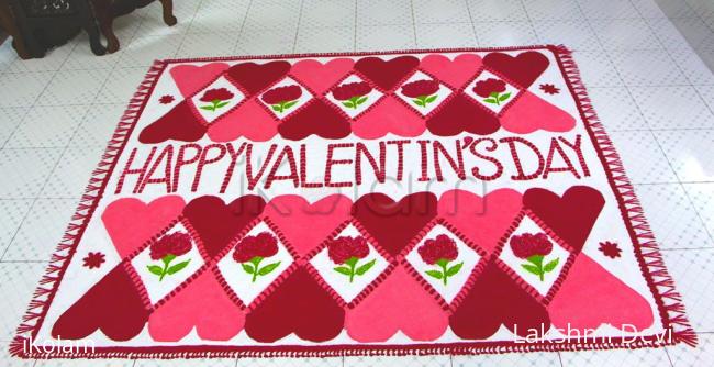 Rangoli: valentine's day rangoli