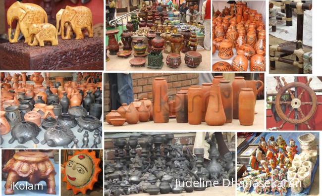 DILLI HAAT - Clay Leather Wood & paper craft collage 1.jpg