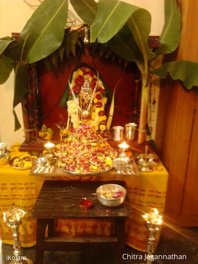 Rangoli: Varalakshmi Amman