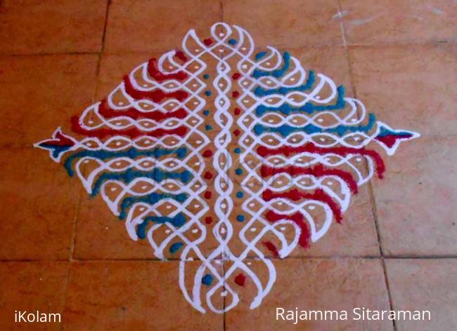 Rangoli: 13-1 dotted kolam No.8 