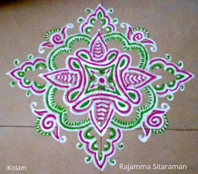Rangoli: Plain maakkolam after makeup