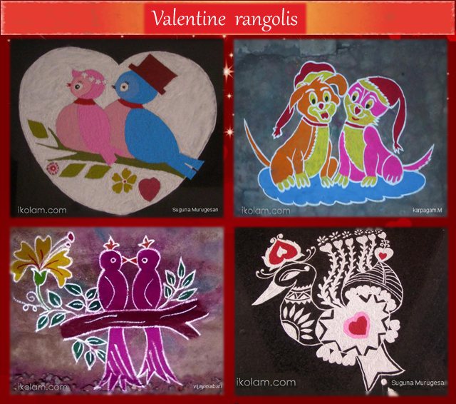 Valentine's day rangolis - Feb 14 - iKolam.com - valentine-page3.png
